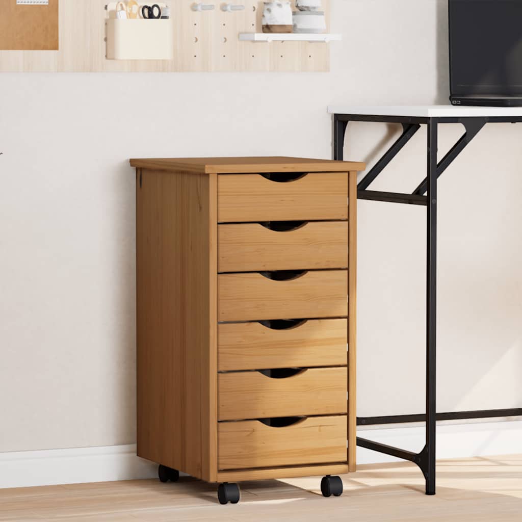 foto del prodotto armadietto rotante con cassetti moss miele legno massello pinocod mxl 81911