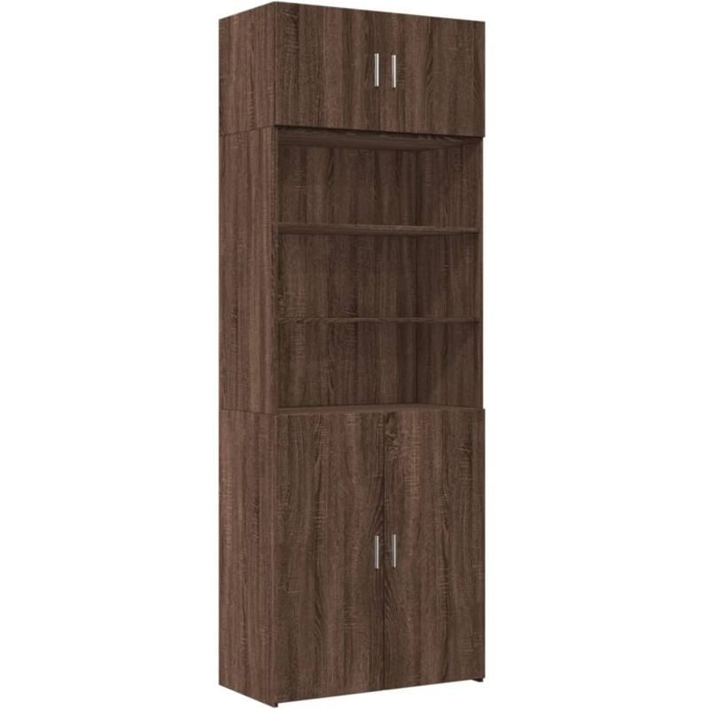 foto del prodotto armadietto rovere marrone 80x42,5x225 cm in truciolato vidaxl