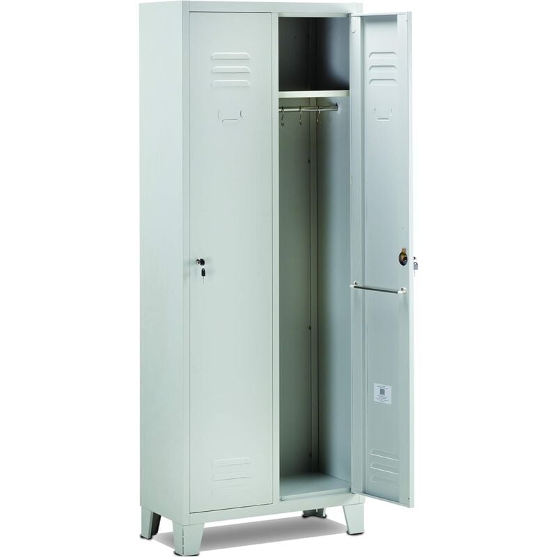 foto del prodotto armadietto spogliatoio 2 posti misure h 180 x 33 x 68,5 cm garden friend