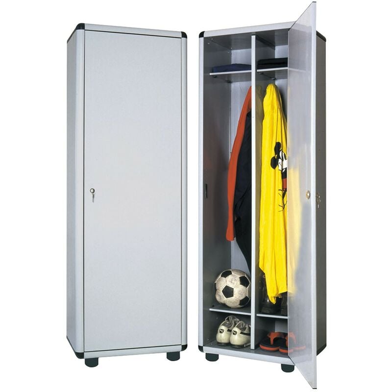 foto del prodotto armadietto spogliatoio doppio sporco pulito easy l 59 x p 40 x h 175 cm grigio chiaro
