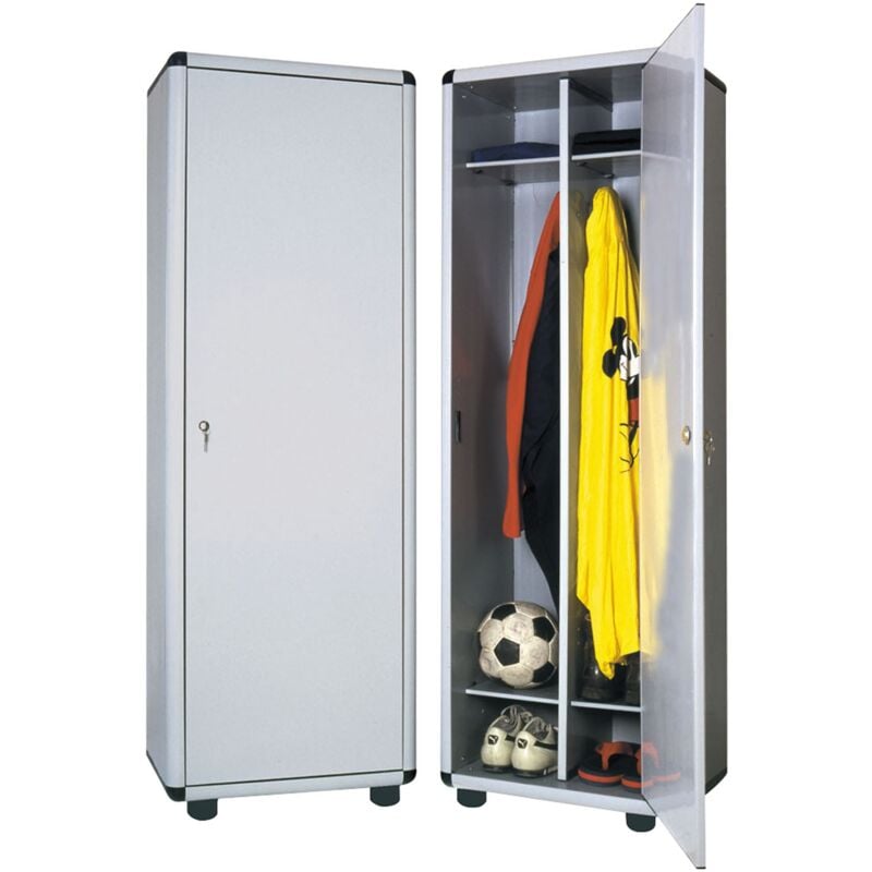 foto del prodotto armadietto spogliatoio doppio sporco pulito easy l 59 x p 40 x h 175 cm grigio chiaro