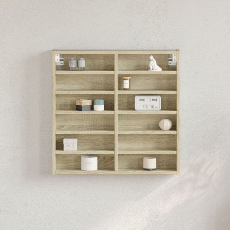 foto del prodotto armadietto vetrina rovere sonoma 60x8,5x58 cm legno multistrato vidaxl