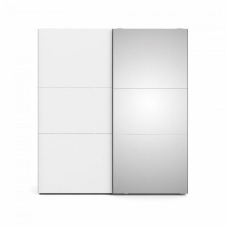 foto del prodotto armadio 195x220h cm due ante scorrevoli bianco opaco e grigio aprilia