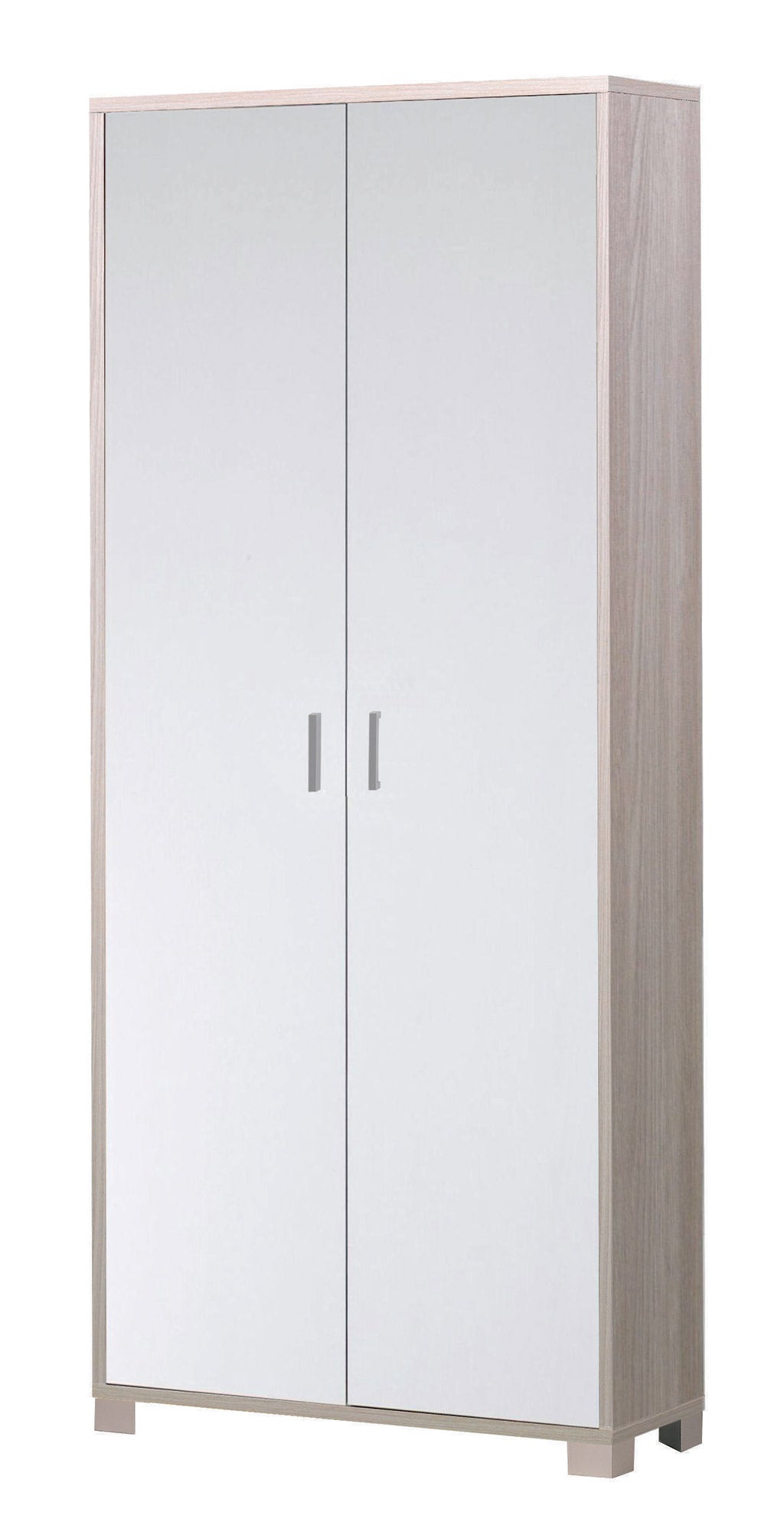 foto del prodotto armadio 2 ante 83x190x29 cm olmo chiaro bianco fiammato