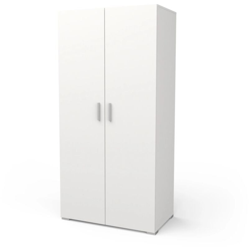 foto del prodotto armadio 2 ante battenti ""izzy"" bianco opaco 90,3x51,7x185,7 cm