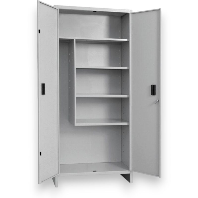 foto del prodotto armadio 2 ante portascope da interno in metallo chiudibile a chiave 60x40x180h cm