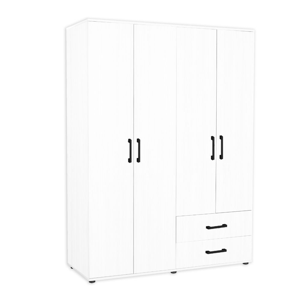 foto del prodotto armadio 2 ante scorrevoli 5 ripiani bianco cm 94x52xh.182 swd4352023bi 