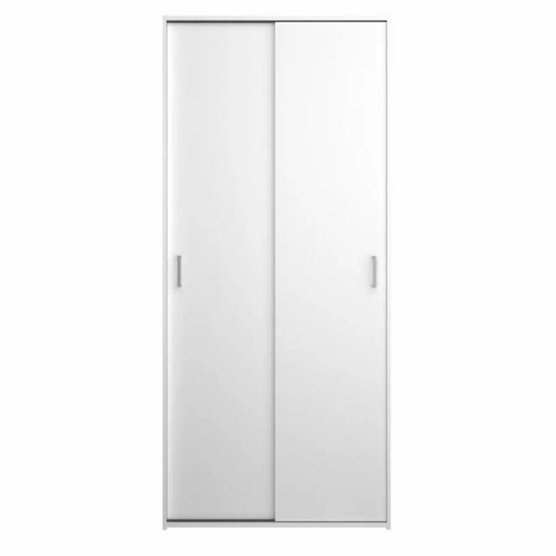 foto del prodotto armadio 2 ante scorrevoli space bianco 77,6x48,2x175,4 cm
