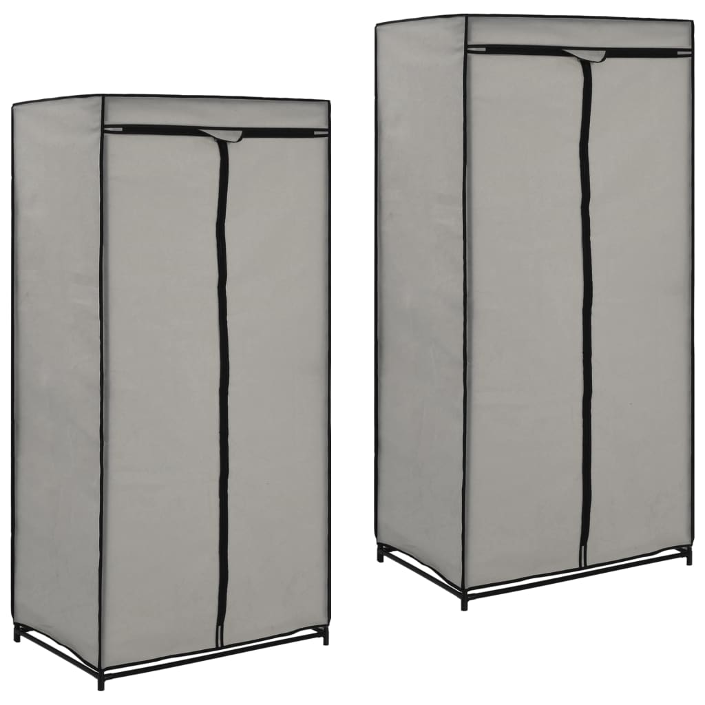 foto del prodotto armadio 2 pz grigio 75x50x160 cm vidaxl