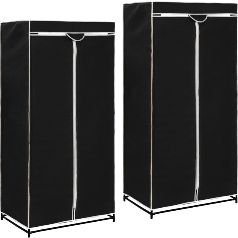 foto del prodotto armadio 2 pz nero 75x50x160 cm vidaxl