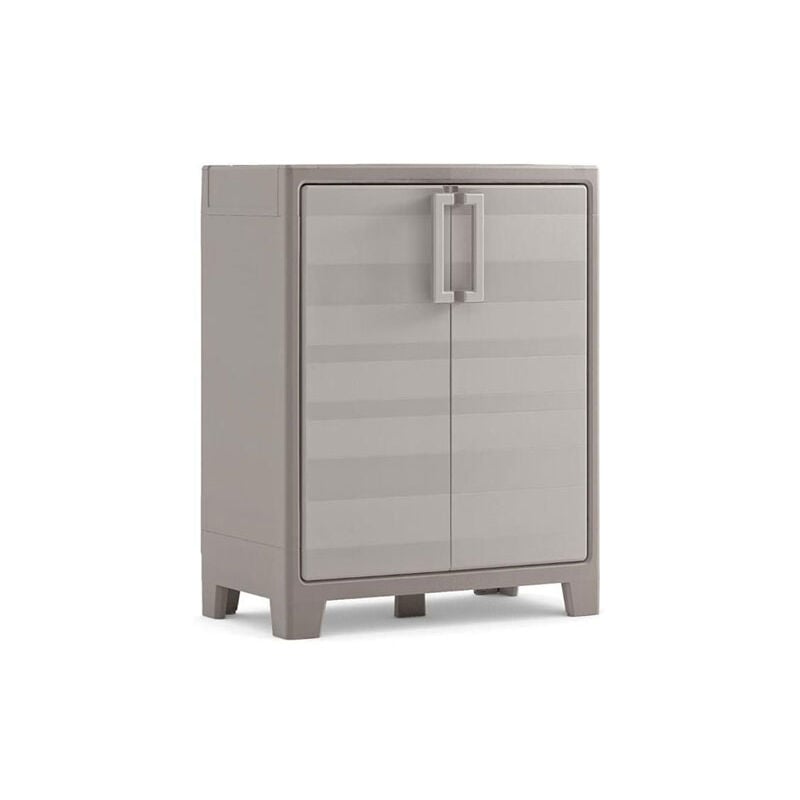 foto del prodotto armadio 2 ripiani 80x44x100 cm keter gulliver basso xl sabbia e beige