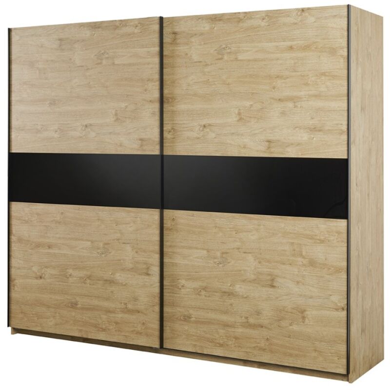 foto del prodotto armadio 250cm per camera da letto con 2 porte scorrevoli collezione morgane colore quercia dorata.