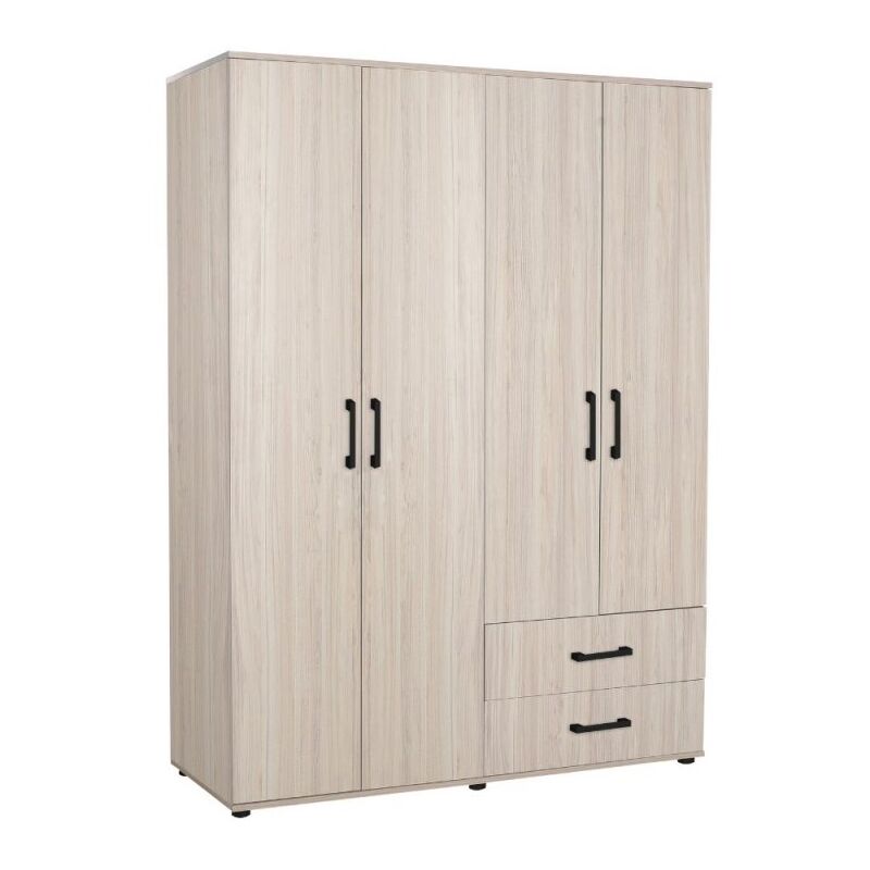 foto del prodotto armadio 4 ante e 2 cassetti grd4422023 colore rovere