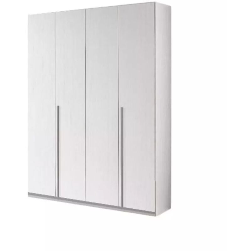 foto del prodotto armadio 4 ante giotto bianco graffiato 173x54x240 cm