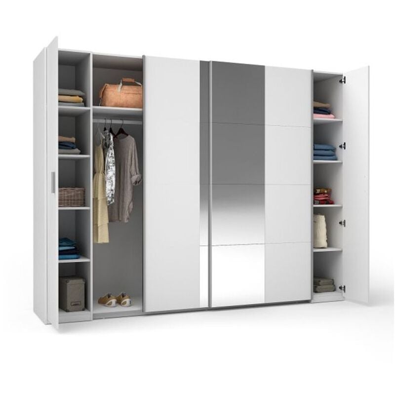 foto del prodotto armadio 4 porte con appendiabiti bianco collezione star