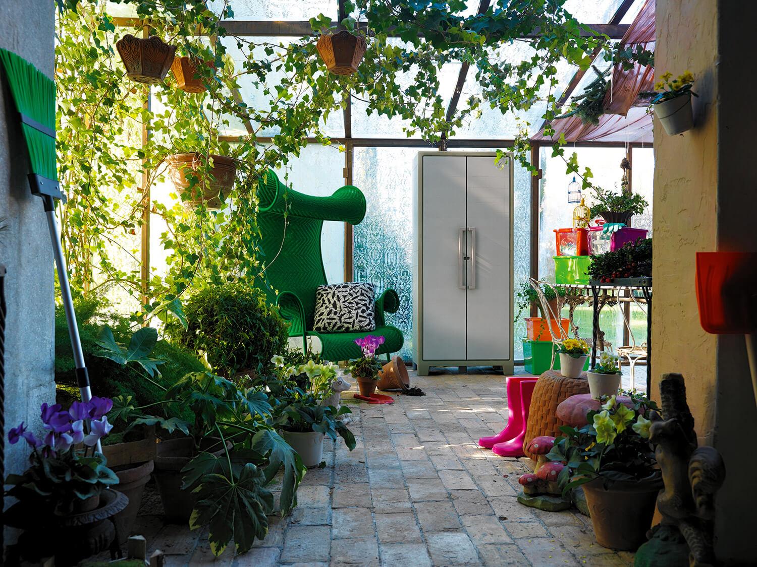 foto del prodotto armadio 4 ripiani 80x44x182 cm keter gulliver alto xl sabbia e beige