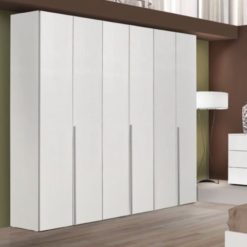 foto del prodotto armadio 6 ante bianco larice urano 241x55x240h