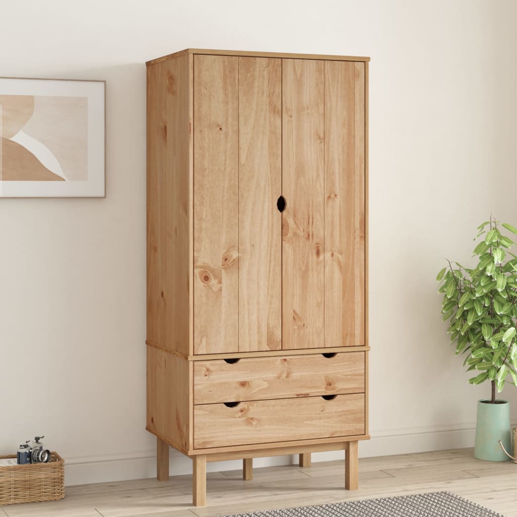 foto del prodotto armadio 76,5x53x172 cm in legno massello di pino cod mxl 65922