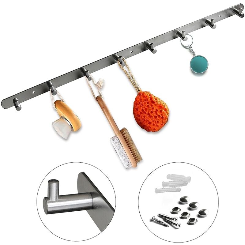 foto del prodotto armadio 8 ganci armadio da parete armadio appendiabiti gancio nastro armadio porta in acciaio inox