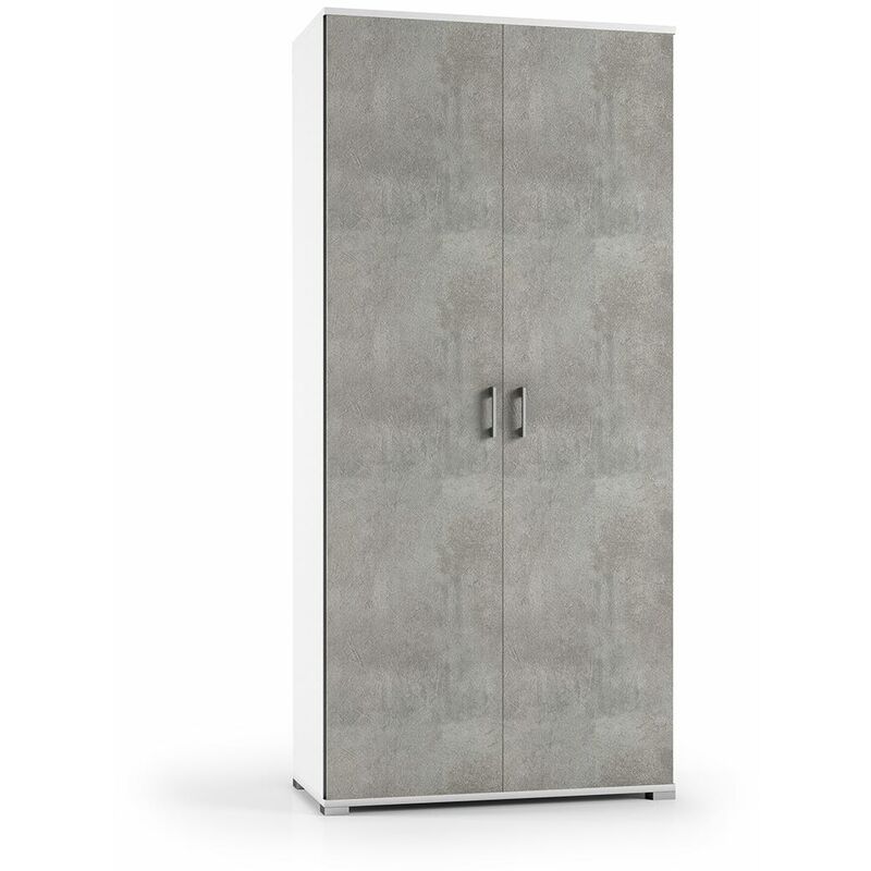 foto del prodotto armadio 90cm con ante grigio cemento multiuso