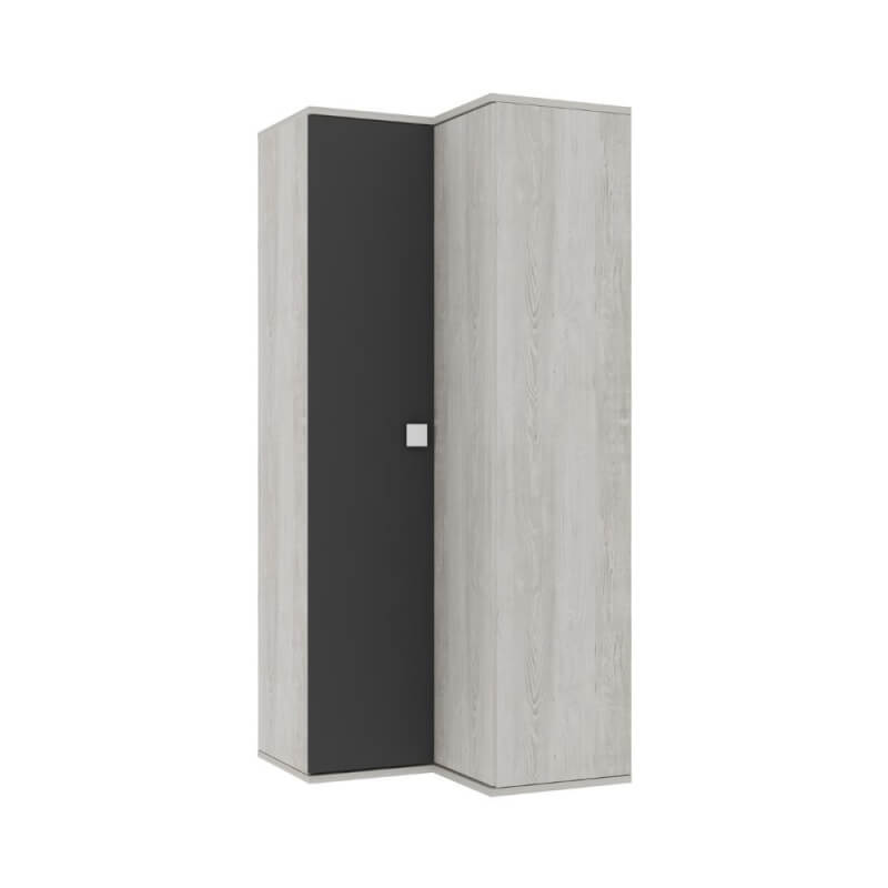 foto del prodotto armadio 98x96x223h angolare bianco consumato antracite
