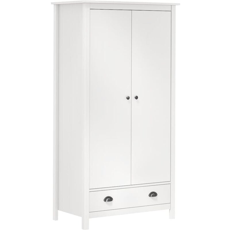 foto del prodotto armadio a 2 ante hill bianco 89x50x170cm in legno di pino cod mxl 72596