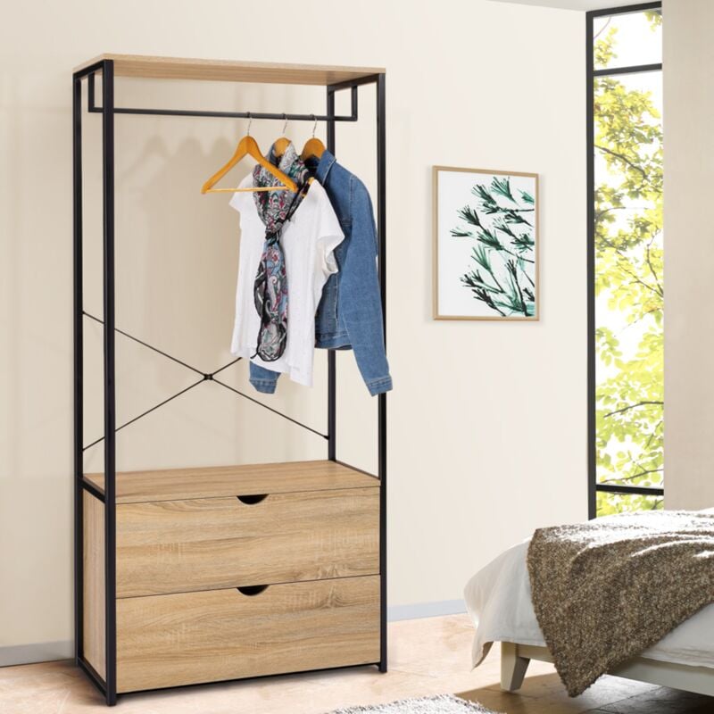 foto del prodotto armadio a 2 cassetti l. 80 cm detroit design industriale