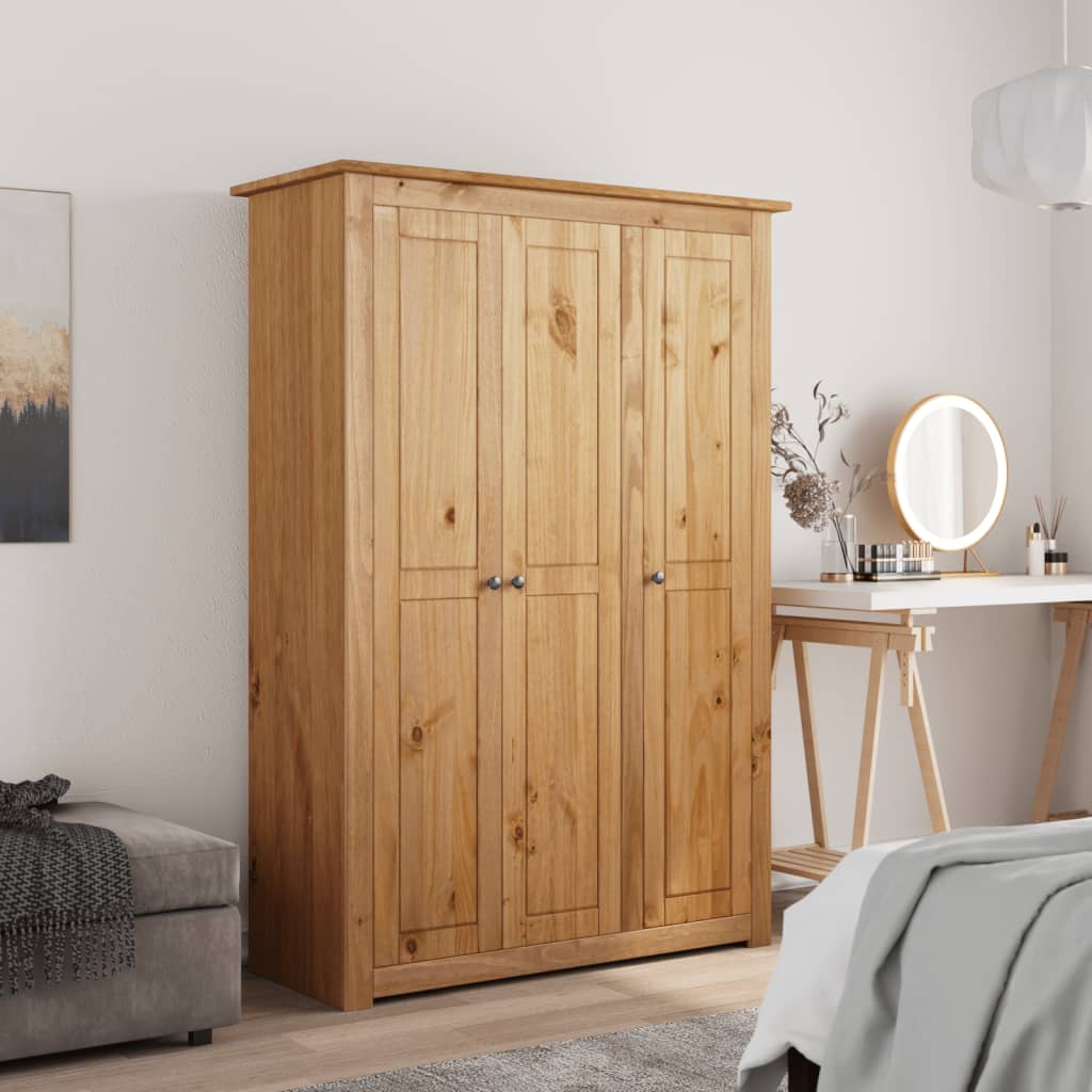 foto del prodotto armadio a 3 ante 118x50x171,5cm legno di pino panama rangecod mxl 121157