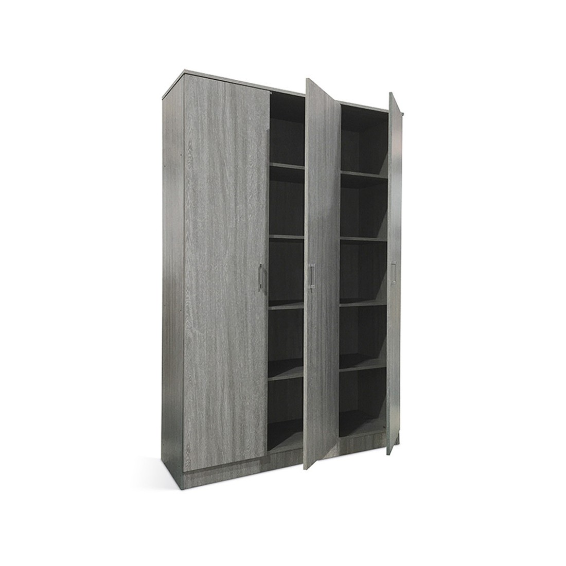 foto del prodotto armadio a 3 ante colore rovere collezione rey. guardaroba ideale per il vostro ingresso o la vostra lavanderia.