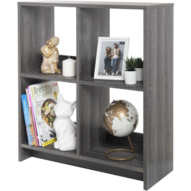 foto del prodotto armadio a giorno, libreria, ripiano a 4 scomparti, grande capacit , orizzontale e verticale, ufficio, camera da letto, soggiorno wood open shelf