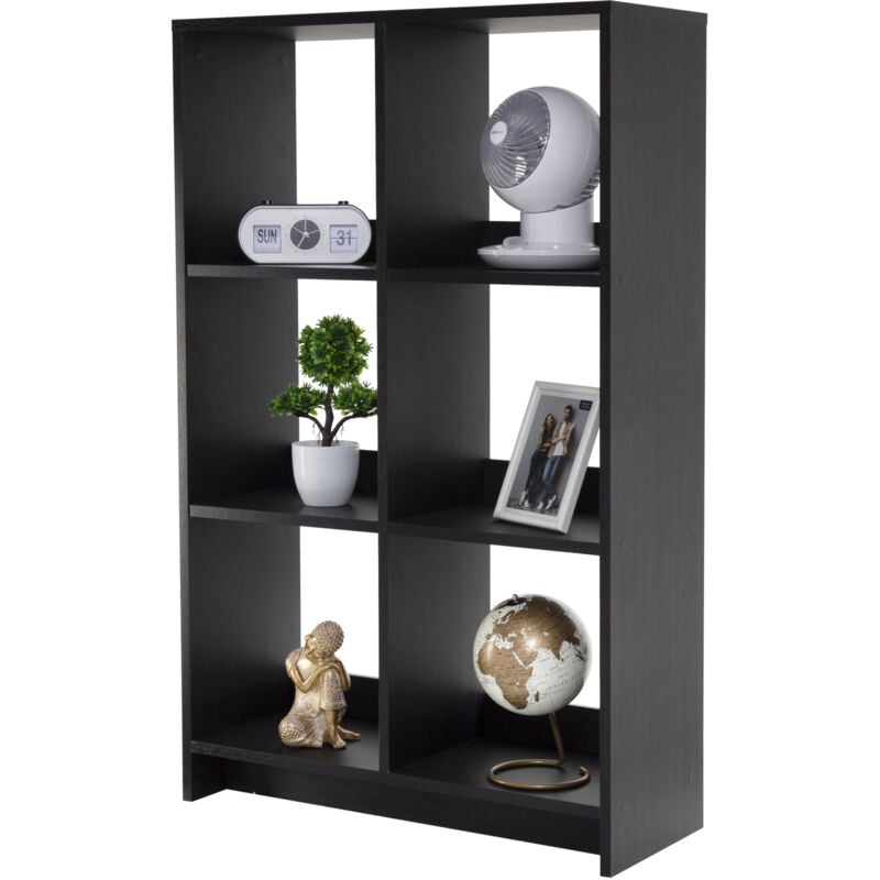 foto del prodotto armadio a giorno, libreria, ripiano a 6 scomparti, grande capacit , orizzontale e verticale, ufficio, camera da letto, soggiorno wood open shelf