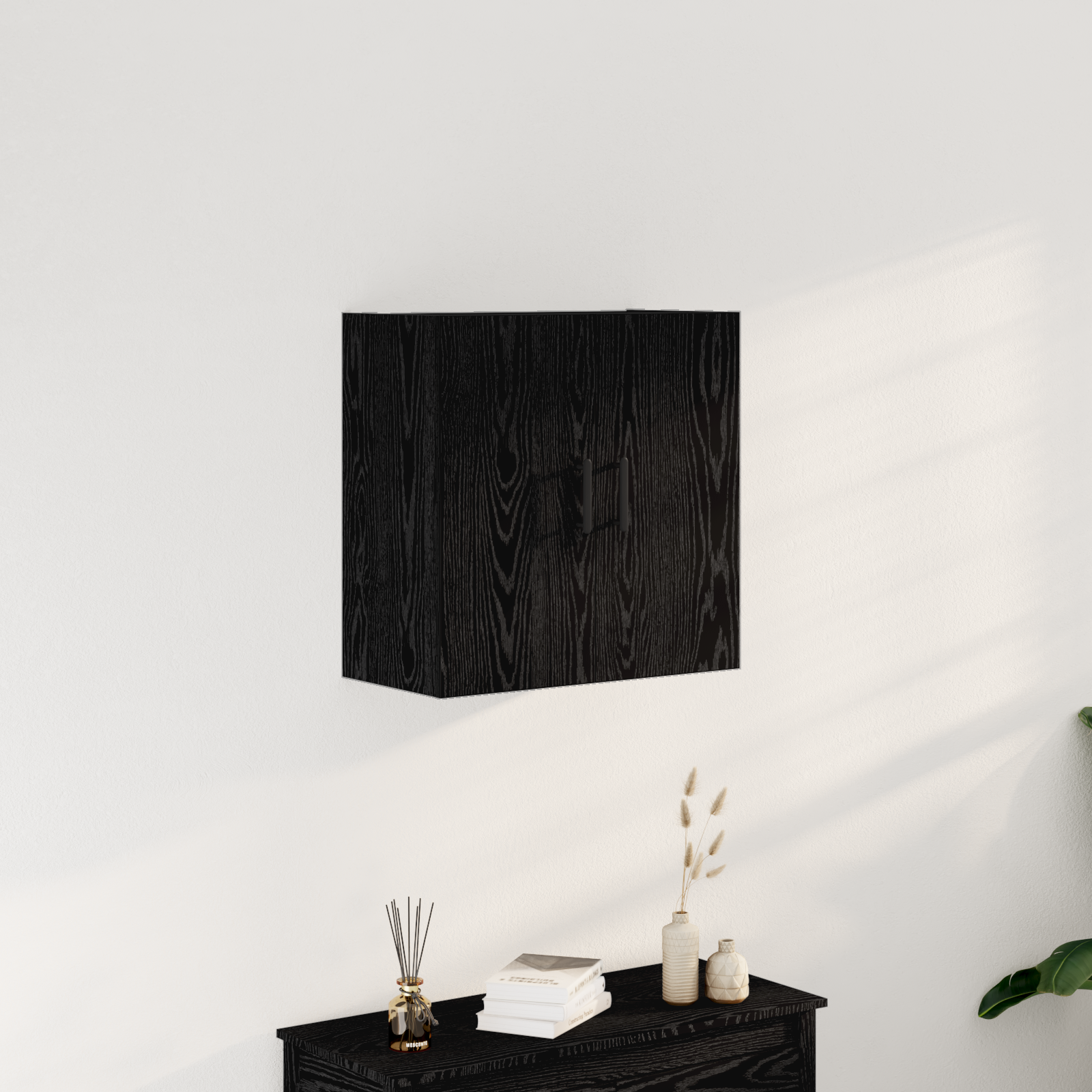 foto del prodotto armadio a muro nero quercia 60x31x60 cm legno ingegnerizzato