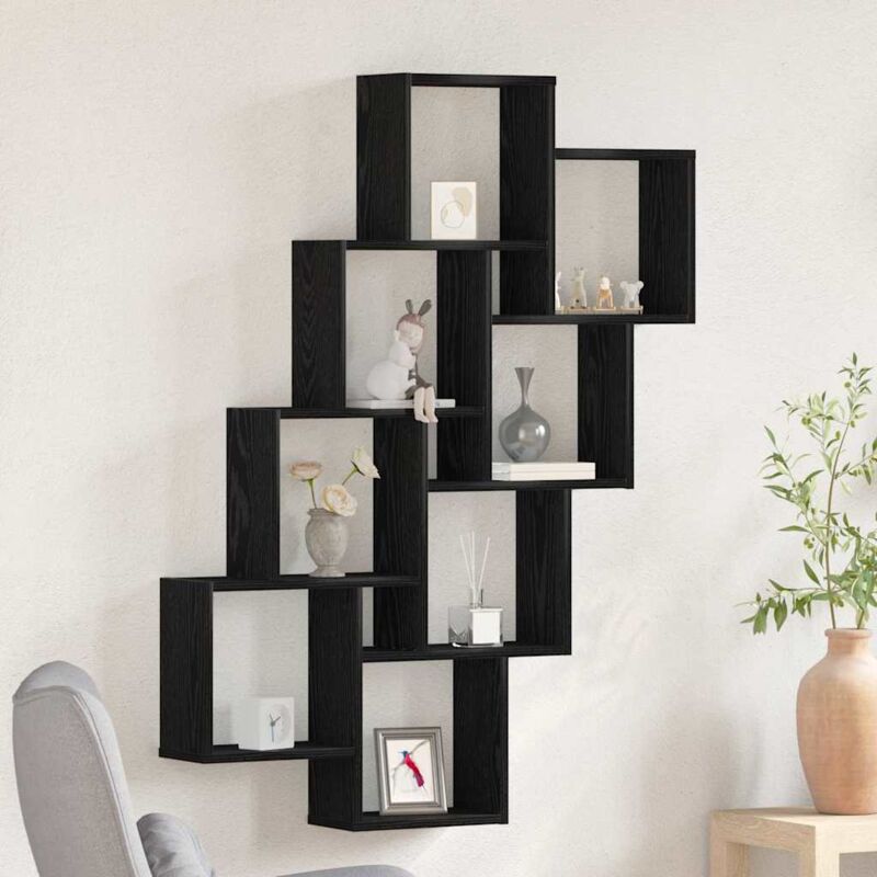 foto del prodotto armadio a muro nero rovere 90x15x119,5 cm in legno ingegnerizzato vidaxl