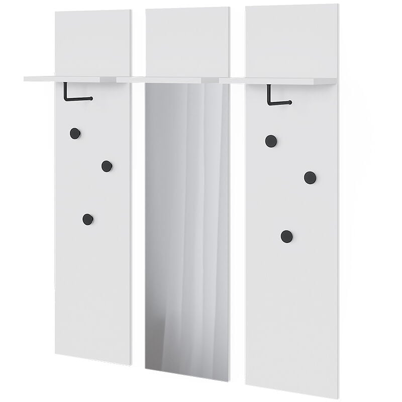 foto del prodotto armadio a muro siri, bianco, set di 3 appendiabiti da parete, vicco