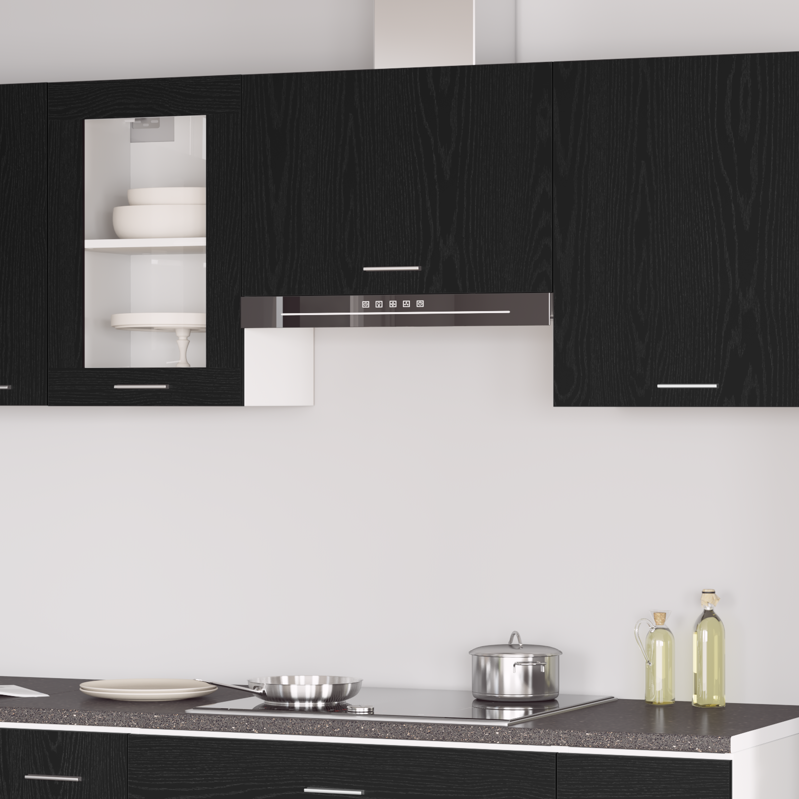 foto del prodotto armadio a sospensione in rovere nero - 60x31x60 cm, realizzato in legno ingegnerizzato