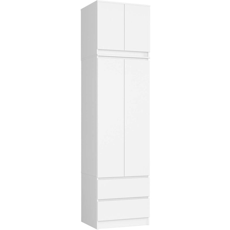 foto del prodotto armadio akord s60 con sopralzo bianca 60 cm 2 ante 2 cassetti 60x51x234 cm