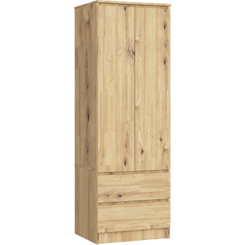 foto del prodotto armadio akord s60 quercia artisan 60 cm 2 ante 2 cassetti 60x51x180 cm