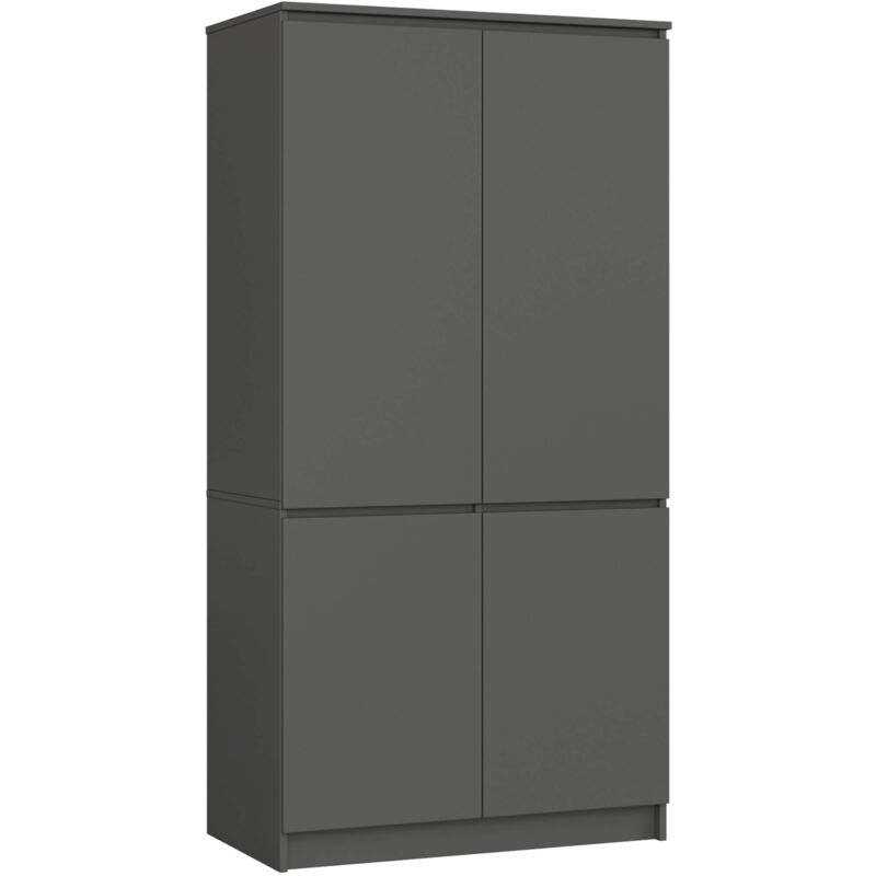 foto del prodotto armadio akord s90 4 ante grigia grafite 90x51x180 cm