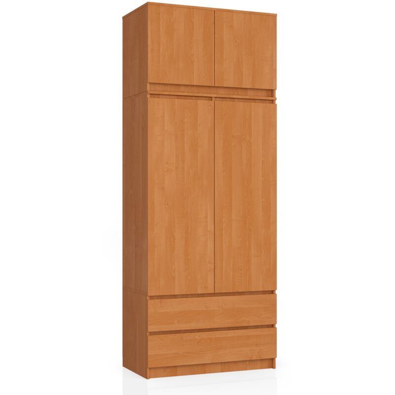 foto del prodotto armadio akord s90 con sopralzo ontano 90 cm 2 ante 2 cassetti 90x51x234 cm