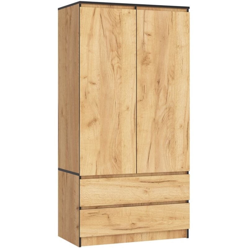 foto del prodotto armadio akord s90 quercia craft 90 cm 2 ante 2 cassetti 90x51x180 cm