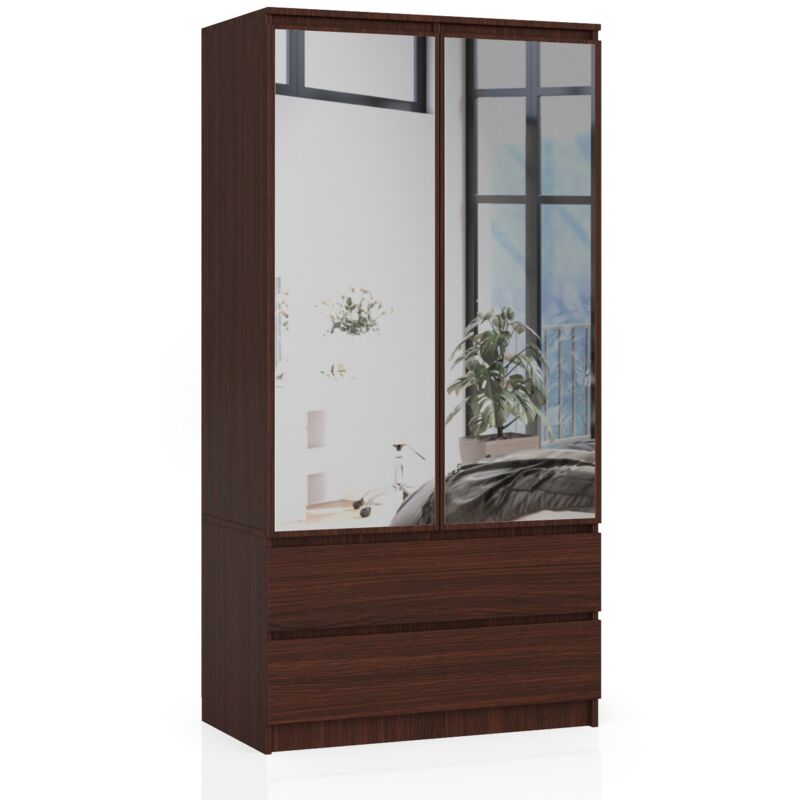 foto del prodotto armadio akord s90 weng 90 cm 2 ante 2 cassetti 90x51x180 cm
