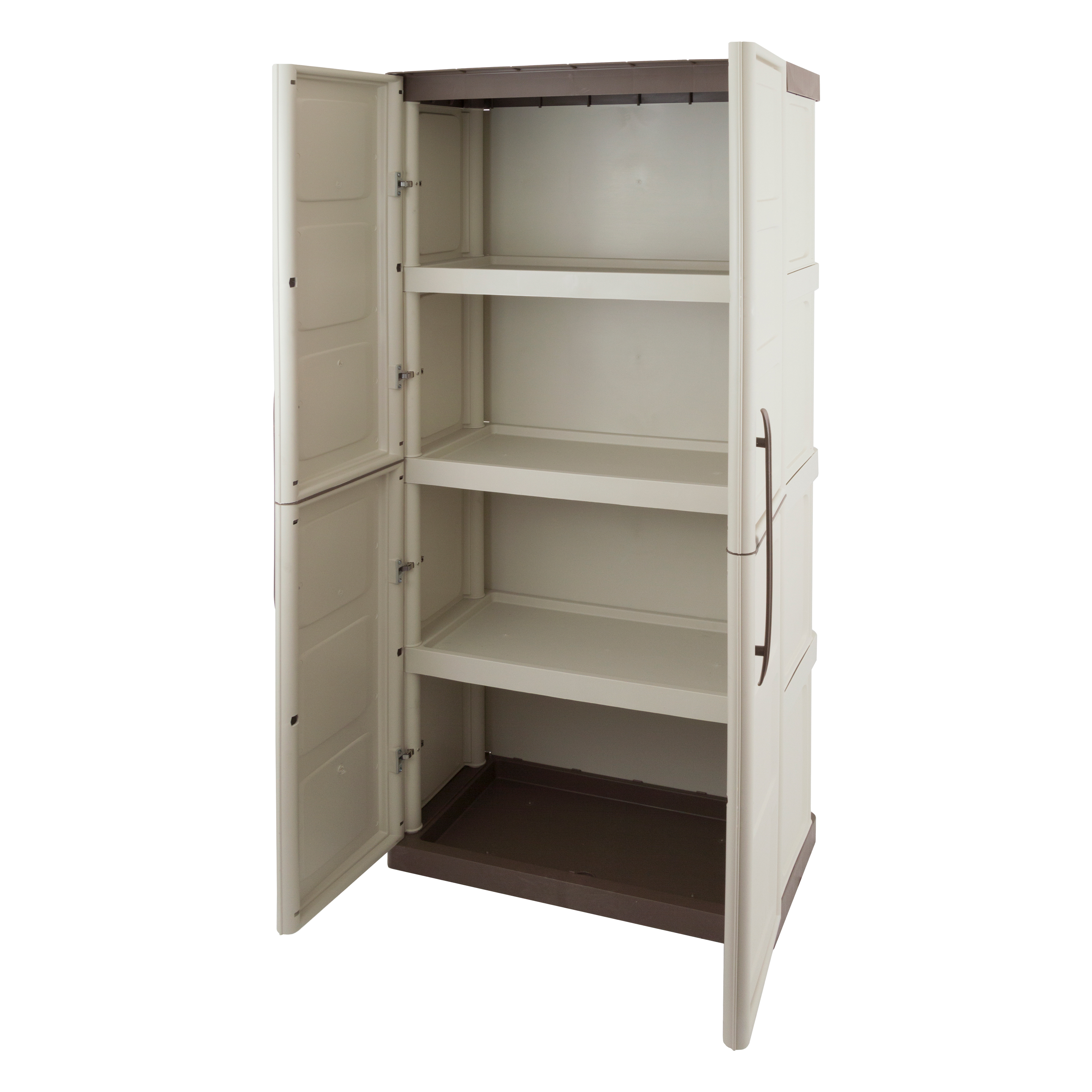 foto del prodotto armadio alto beige tortora, di dimensioni l 700 x p 390 x h 1650 mm.