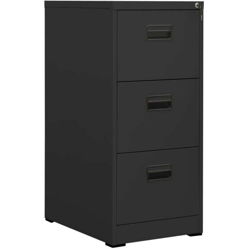 foto del prodotto armadio alto classificatore in acciaio con 3 cassetti vari colori colore antracite