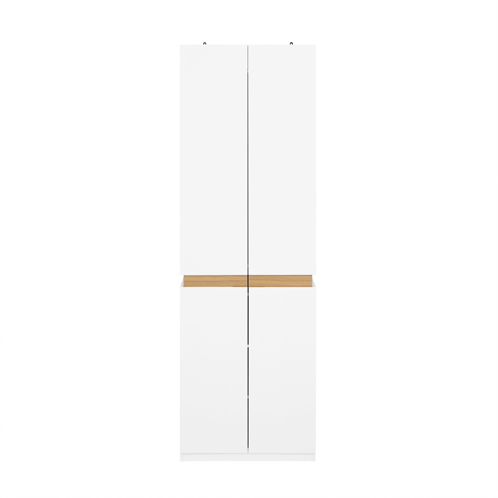 foto del prodotto armadio alto mobile da ingresso armadio multifunzionale bianco 61x30x192cm ksb01 w