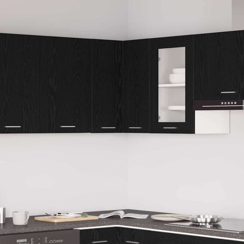 foto del prodotto armadio angolare appeso rovere nero 57 x 57 x 60 cm fatto in legno ingegnerizzato vidaxl