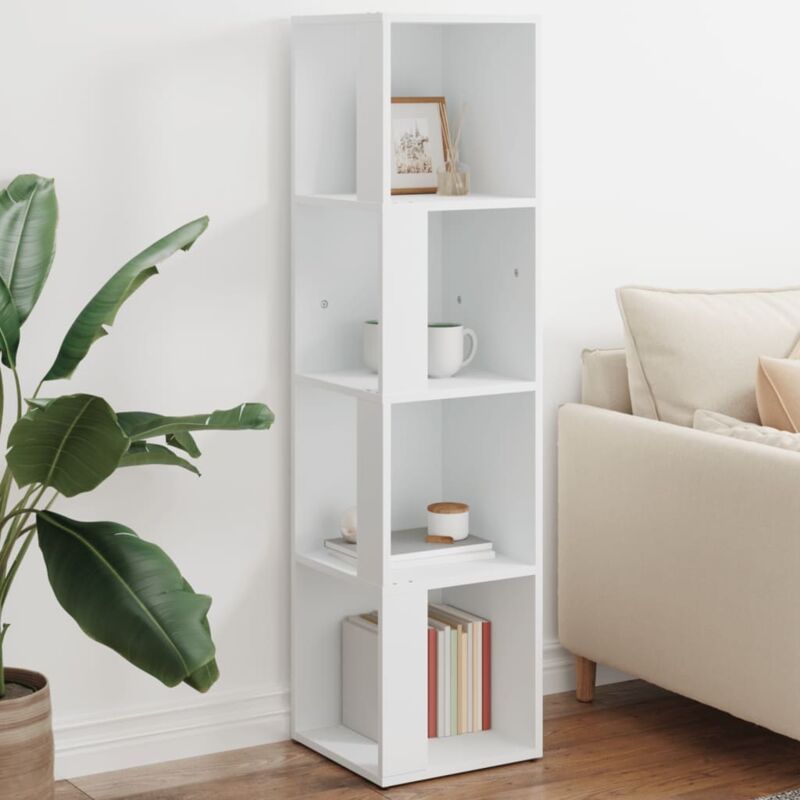 foto del prodotto armadio angolare bianco 33x33x132 cm in truciolato vidaxl