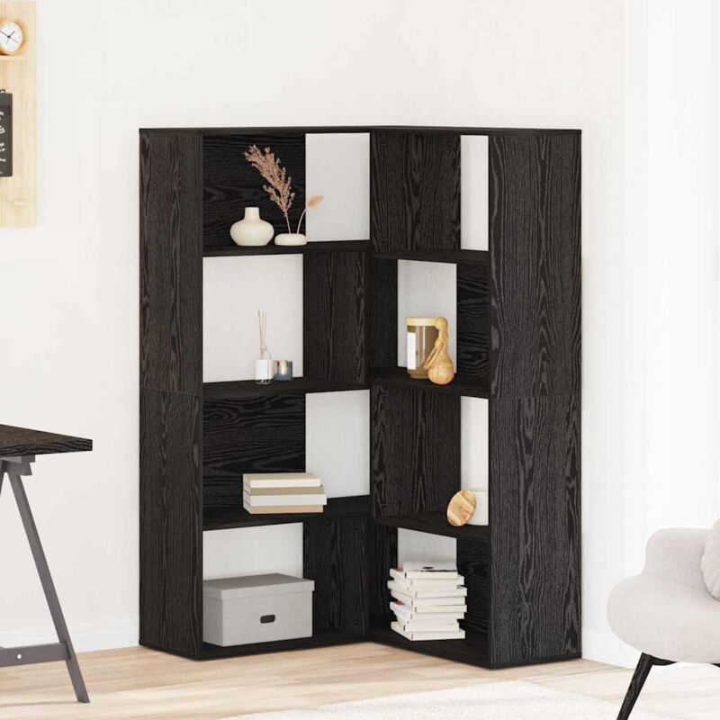 foto del prodotto armadio angolare nero rovere 140x30x140 cm legno ingegnerizzato vidaxl