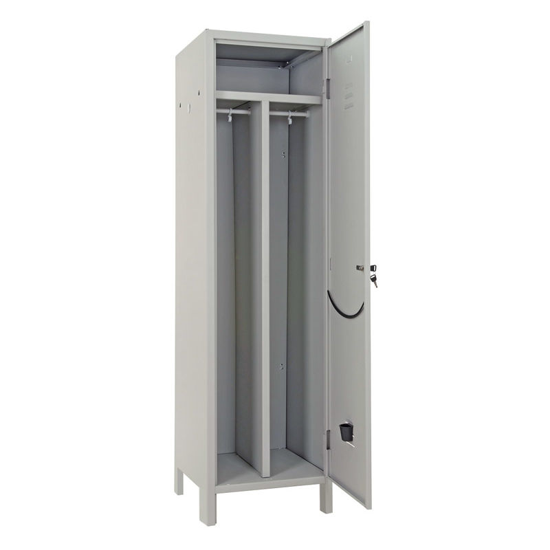 foto del prodotto armadio armadietto spogliatoio sporco pulito in metallo grigio 50x50xh 179 cm