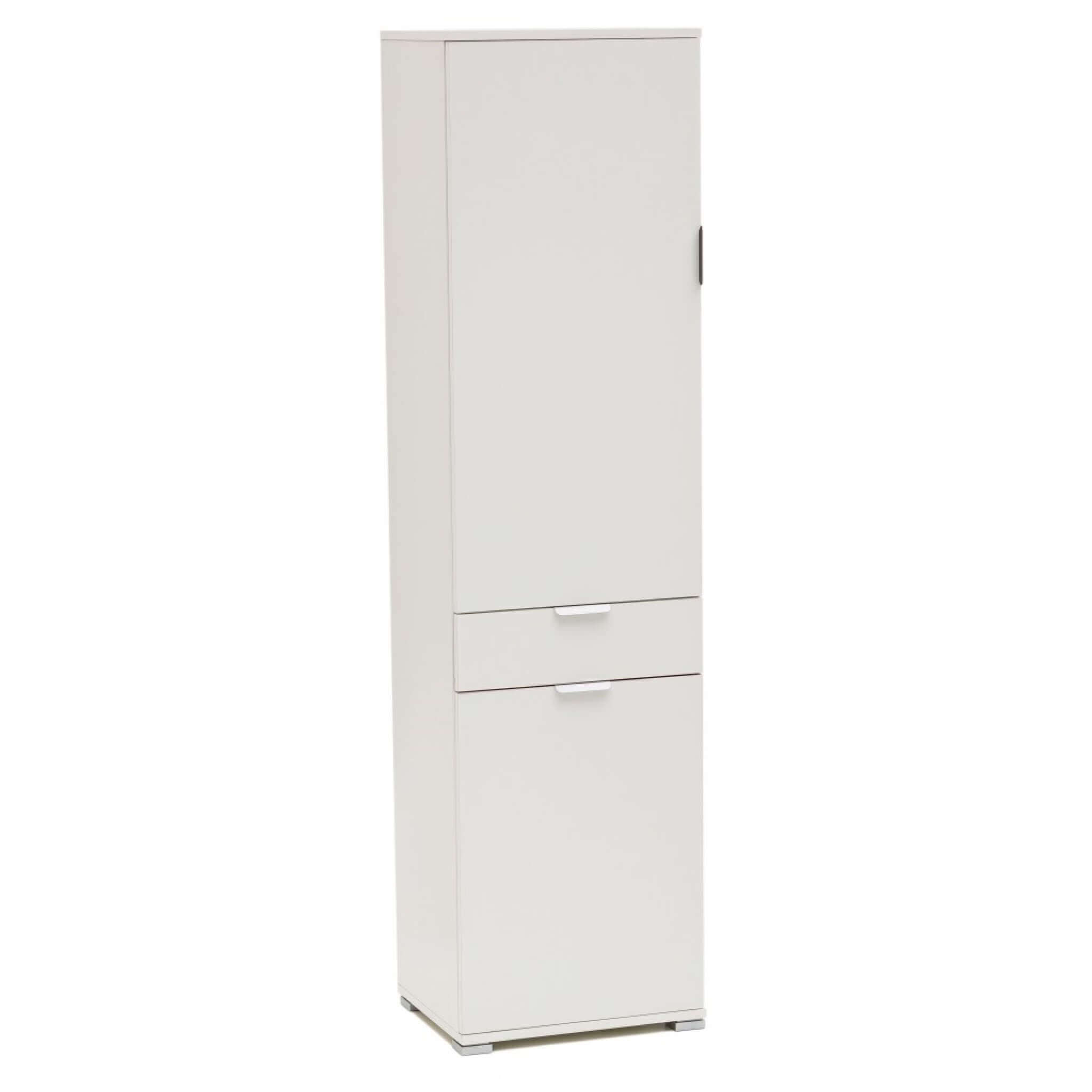 foto del prodotto armadio basic con 2 ante e 1 cassetto bianco 45 x 38 x h174 cm