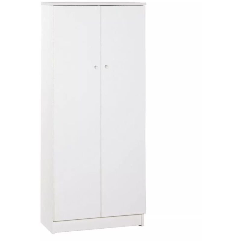 foto del prodotto armadio basso 2 ante bianco, 62x147x34 cm